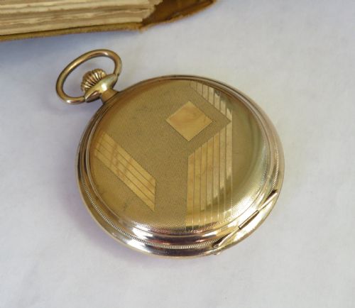fig 1. 1930s Junghans Art Deco full hunter pocket watch