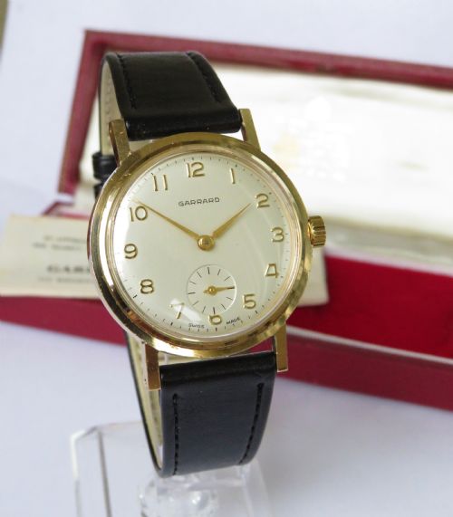 fig 1. Gents 9ct gold Garrard wristwatch, 1964