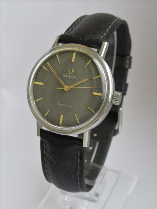 fig 1. Mid-size 1969 Omega Genève wrist watch