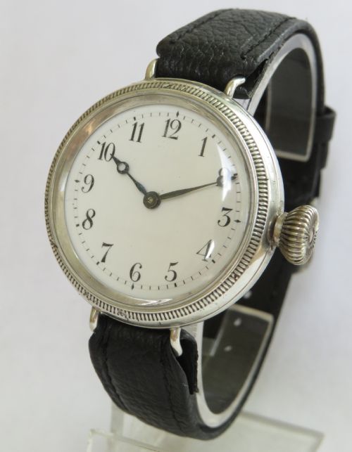 Gents Antique Silver Tavannes Trench Watch, 1915