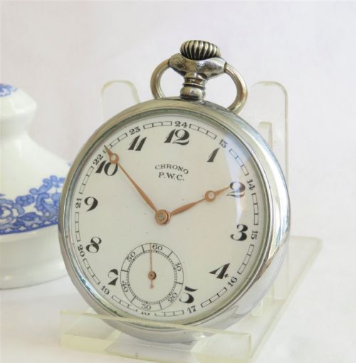 1920s Chrono Pwc Pocket Watch by Perfecta