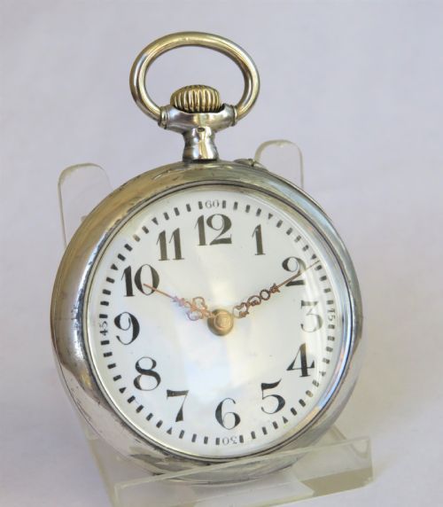 fig 1. Antique silver pocket watch, circa 1910s