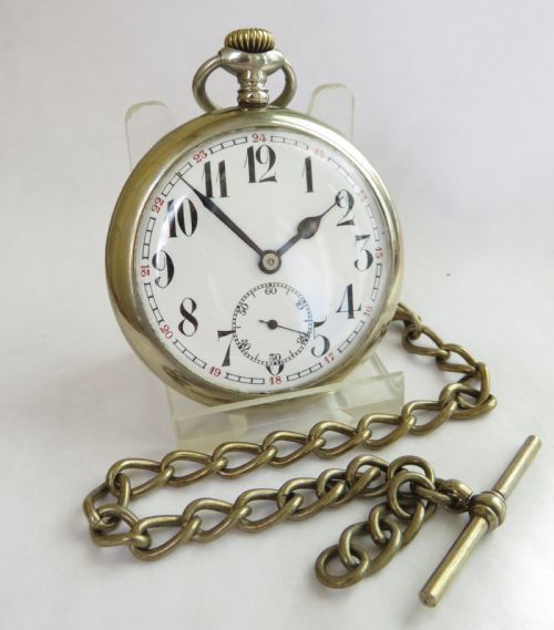 Antique Pocket Watch and Chain