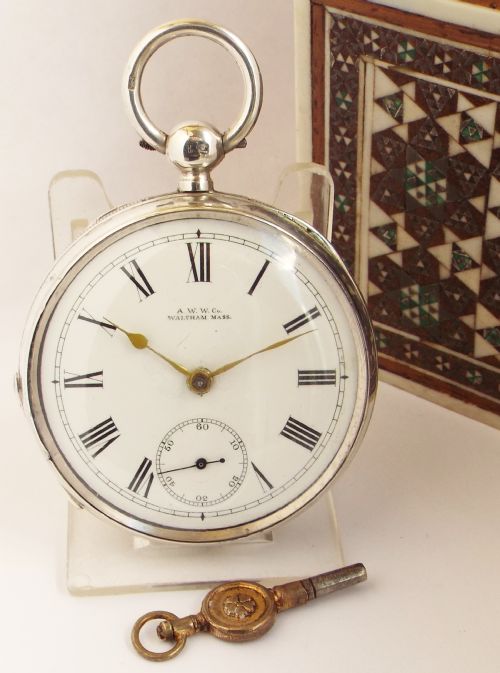 An Antique 1882 Silver Waltham Pocket Watch.