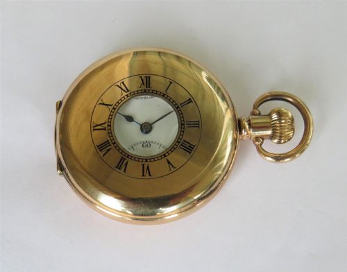 fig 1. Antique Dimier Frères half hunter pocket watch