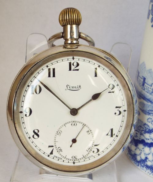 Antique 1919 Silver Limit Pocket Watch.