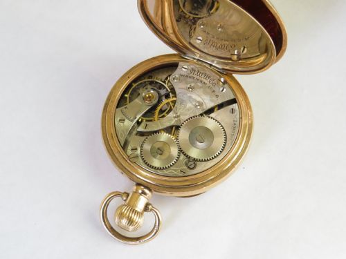 fig 1. 1921 Waltham gold plated pocket watch
