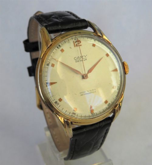 fig 1. Gents large 1950s Camy wristwatch