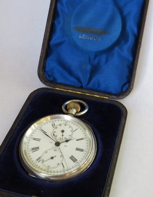 fig 2. Antique S Smith centre seconds chrono pocket watch