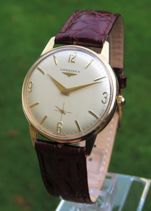 fig 1. Gents 9ct gold Longines wrist watch, 1965