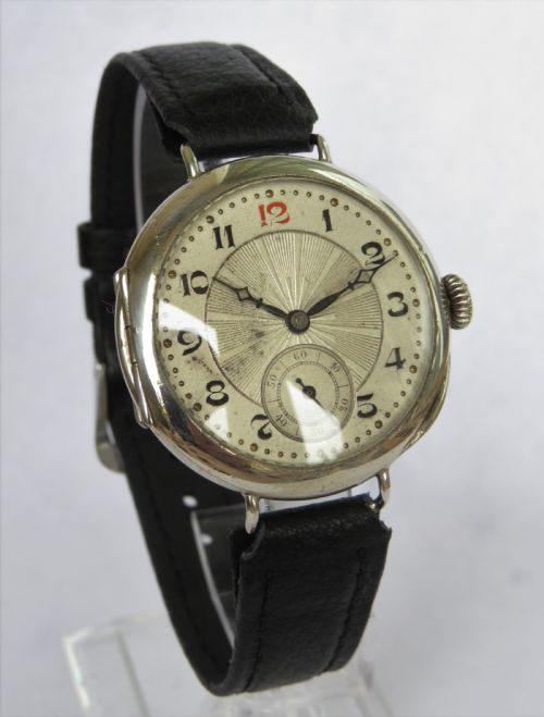 fig 1. Gents silver 1925 Vesta wrist watch by Rotary