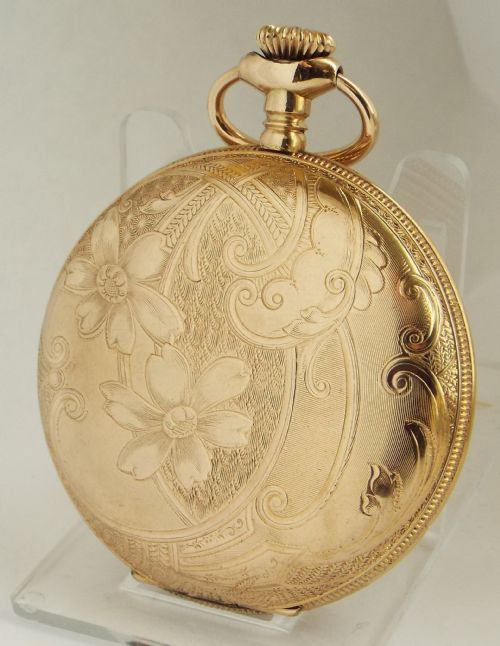 1920s Ornate Full Hunter Pocket Watch.