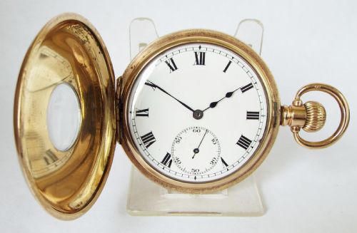 fig 1. A 1920s Rode half hunter pocket watch.