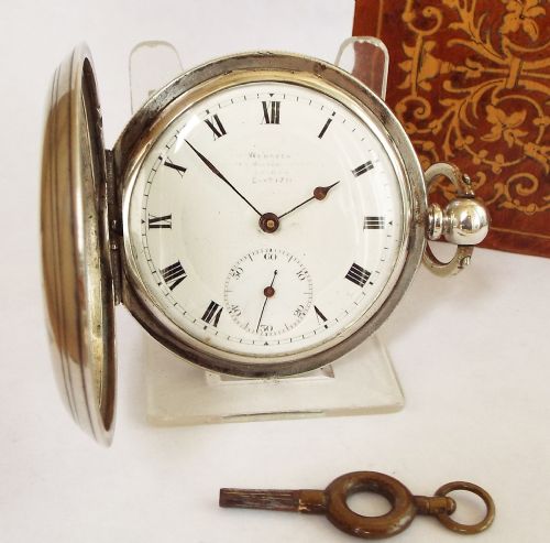 An Antique Silver Full Hunter Pocket Watch.