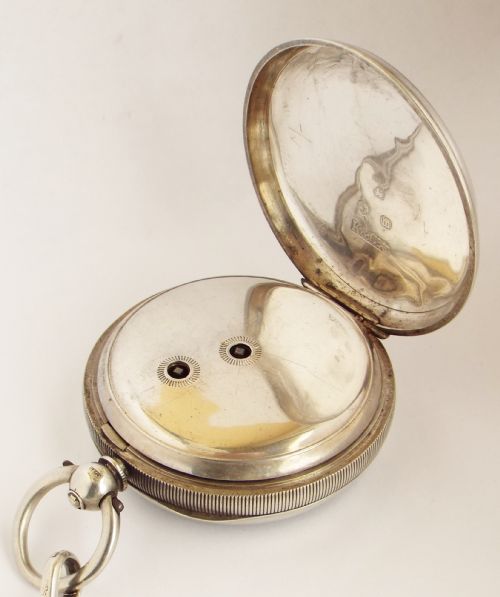 fig 3. An antique Kays silver pocket watch with silver albert.