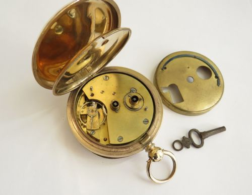 fig 2. Antique gold plated pocket watch, Launceston