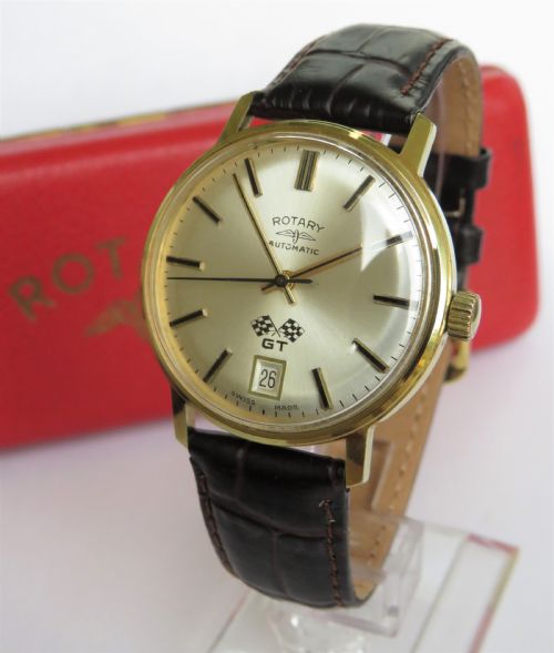 Gents 1960s Boxed Rotary Gt Automatic Wristwatch