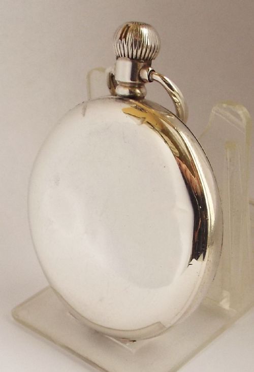 fig 1. Antique silver Waltham Traveler pocket watch, 1918.