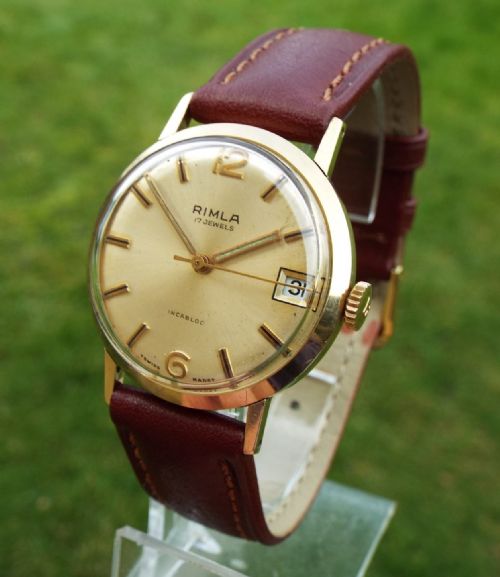 
Gents 9ct Gold Rimla Wrist Watch, 1964