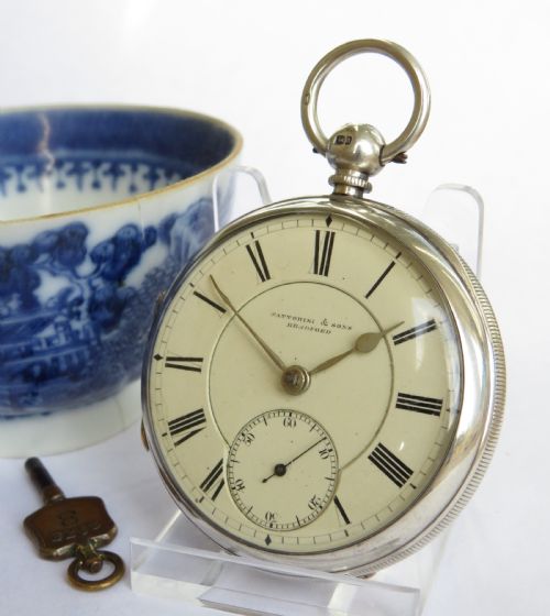 Antique Silver Fusee Pocket Watch, Fattorini