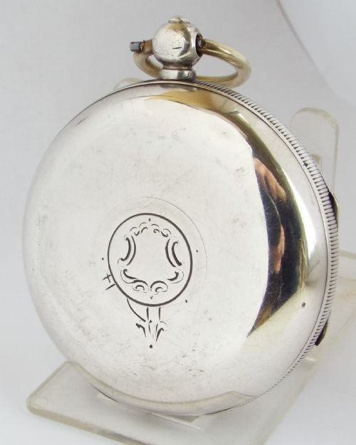 fig 1. Antique silver Lancashire Watch Company pocket watch retailed by H Stone of Leeds.