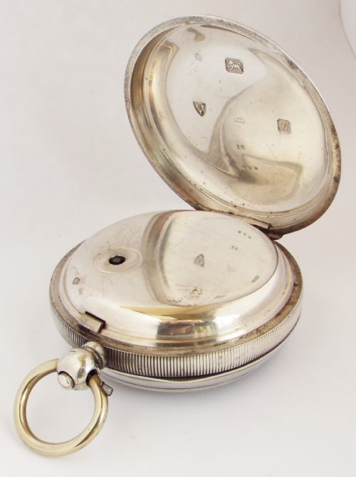fig 2. Antique silver Lancashire Watch Company pocket watch retailed by H Stone of Leeds.