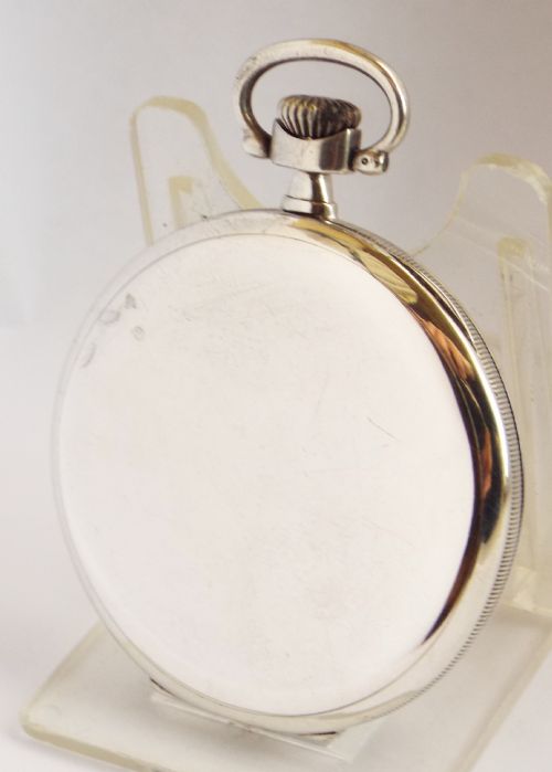 fig 1. 1925 silver Cyma pocket watch with albert