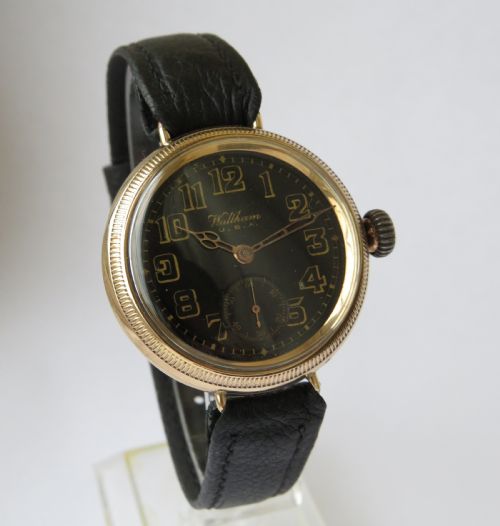 fig 1. Gents antique Waltham Maximus trench watch