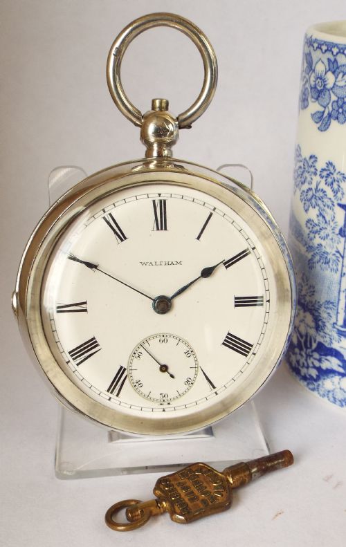 Antique Silver Waltham Pocket Watch.