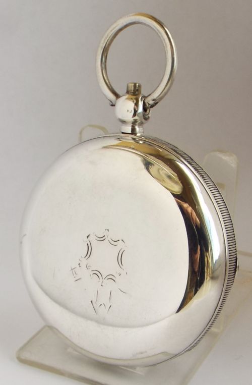 fig 1. Antique silver Waltham pocket watch.