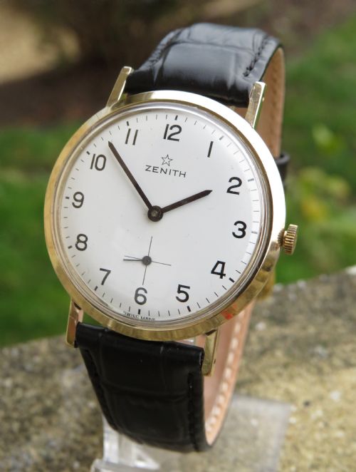 Gents 9ct Gold Zenith Wrist Watch, 1968