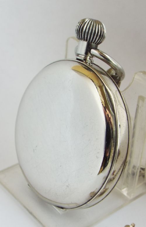 fig 1. 1930s nickel pocket watch and chain.