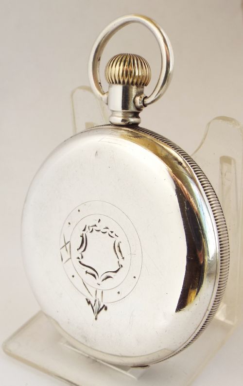 fig 1. Antique 1913 silver Limit pocket watch.