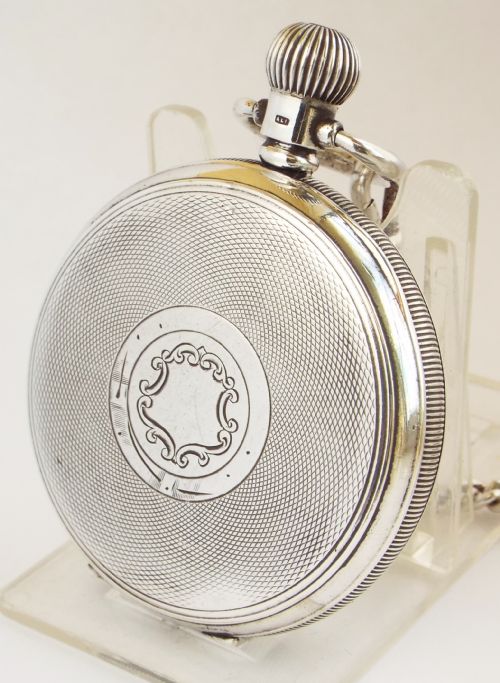 fig 1. Silver 'The Comet' pocket watch and chain, 1925.
