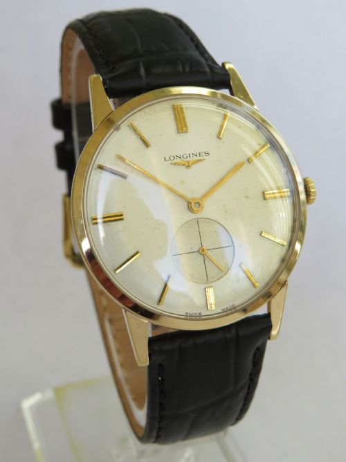 fig 1. Gents 9ct gold Longines wrist watch, 1966