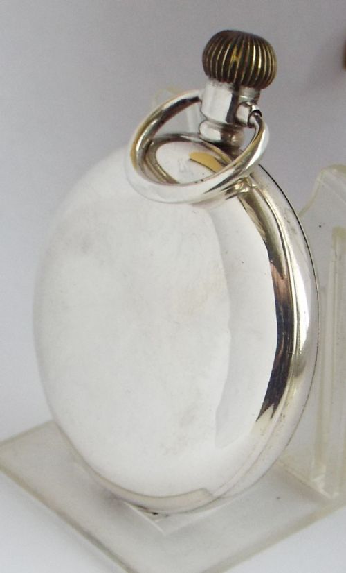fig 1. Antique silver Waltham Traveler pocket watch, 1918.