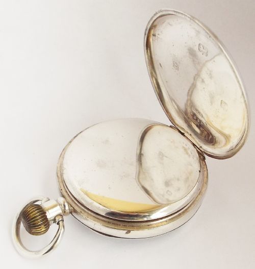 fig 2. Antique silver Waltham Traveler pocket watch, 1918.
