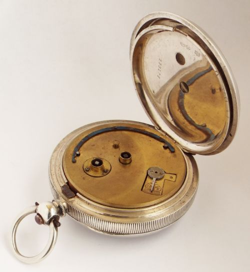 fig 2. Antique 1915 silver H Samuel pocket watch