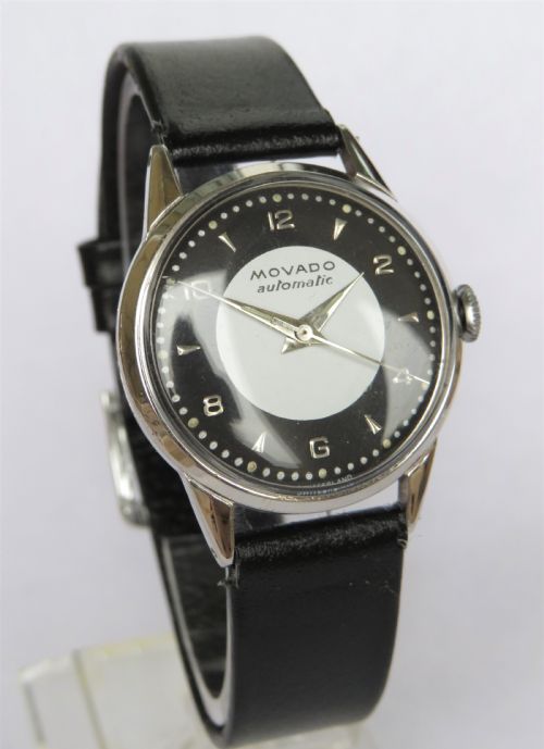 fig 1. Gents 1940s Movado bumper automatic wrist watch