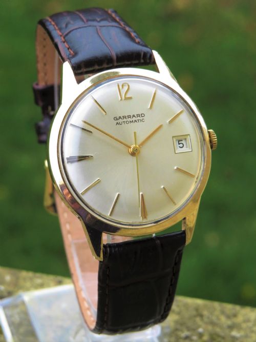 fig 1. Gents 9ct gold automatic wrist watch from Garrard