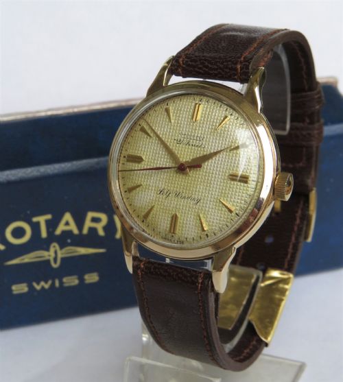 Gents 9 Carat Gold Rotary Wrist Watch, 1955
