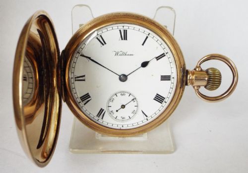 Antique 1910 Waltham Traveler Full Hunter Pocket Watch.