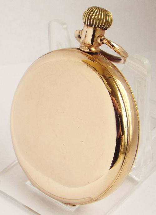 fig 1. Antique 1910 Waltham Traveler full hunter pocket watch.