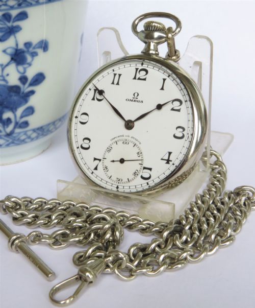 1925 Omega Pocket Watch and Chain