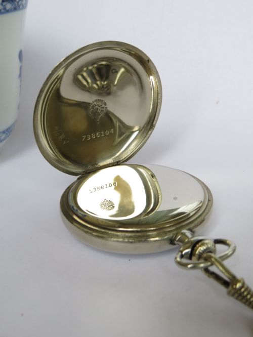 fig 1. 1925 Omega pocket watch and chain