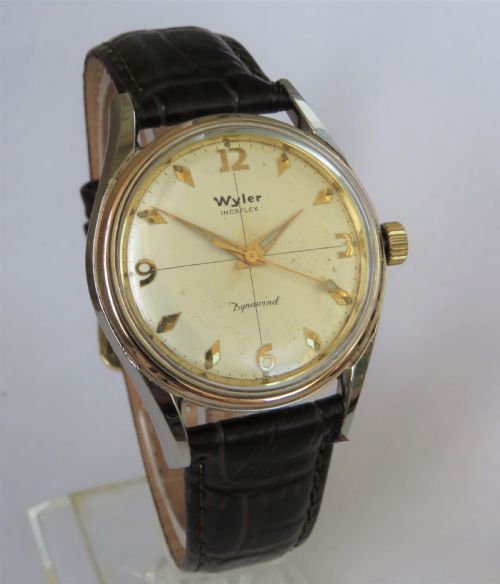 fig 1. Gents 1950s Wyler Dynawind wrist watch