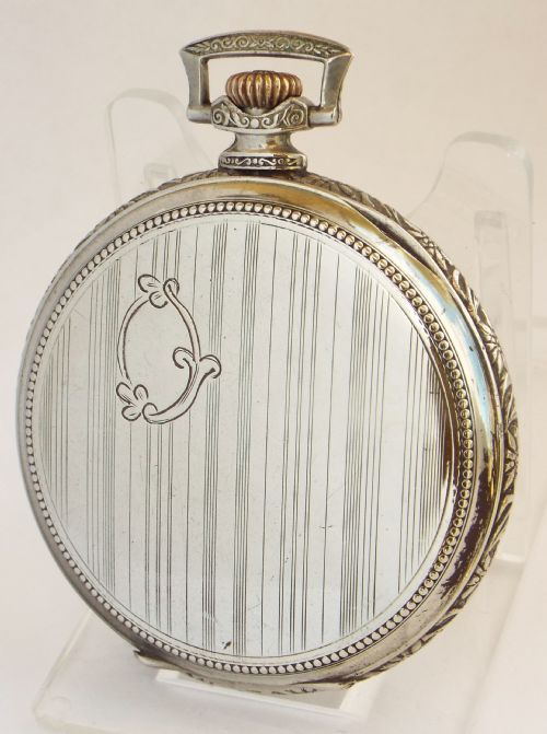 fig 1. A 1930s Art Deco stem winding pocket watch.