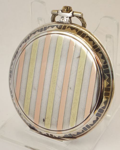fig 1. Art Deco Record silver pocket watch.