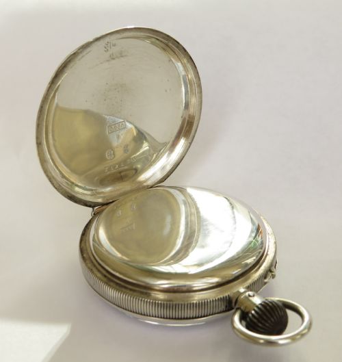 fig 1. Antique silver Longines pocket watch