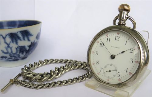 Antique 1902 Waltham Pocket Watch and Chain